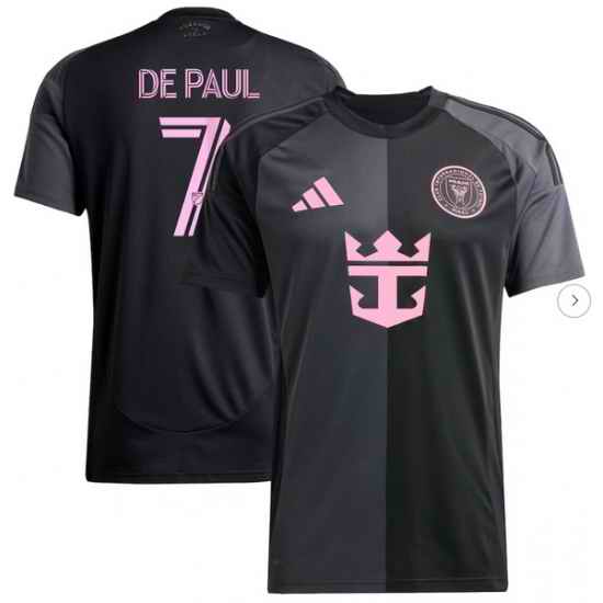 Men's Inter Miami CF Rodrigo De Paul adidas Black 2025 The Fortitude Kit Replica Player Jersey
